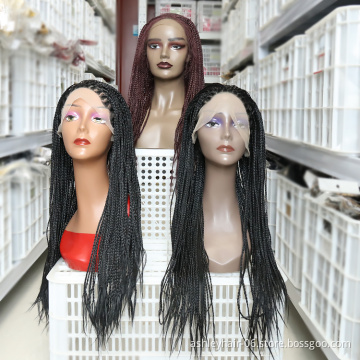 Julianna Top Quality 13*3 Braid Wig For Black Women Wholesale Prices Synthetic Fiber Lace Front Wig Hair Wigs